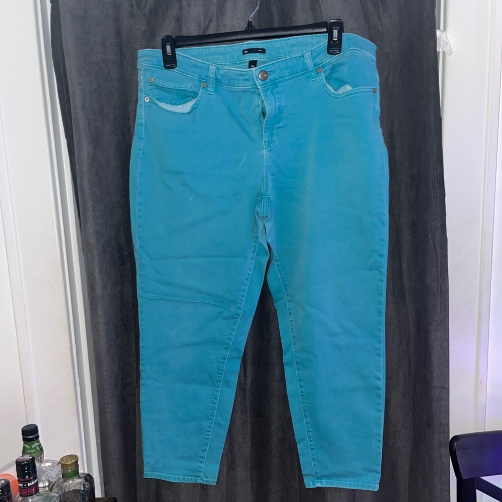 GAP Turquoise Ankle Jeans